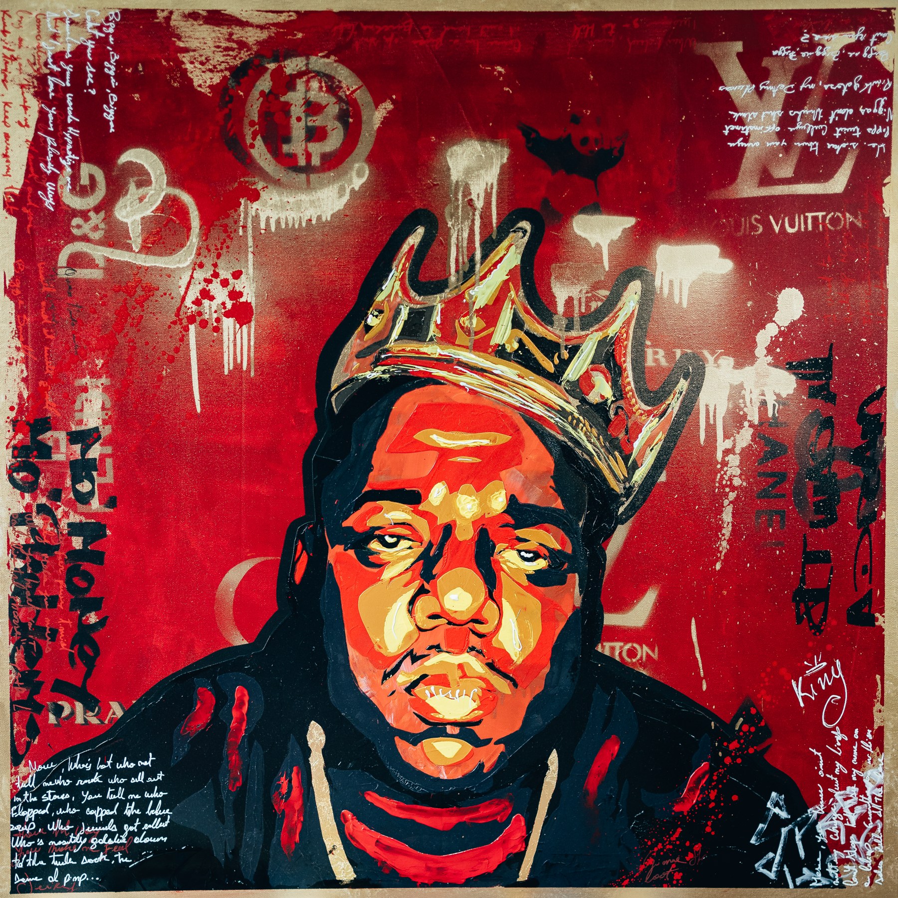 Biggie G · King of Flow painting by Hernán González, photographed by Pauli
