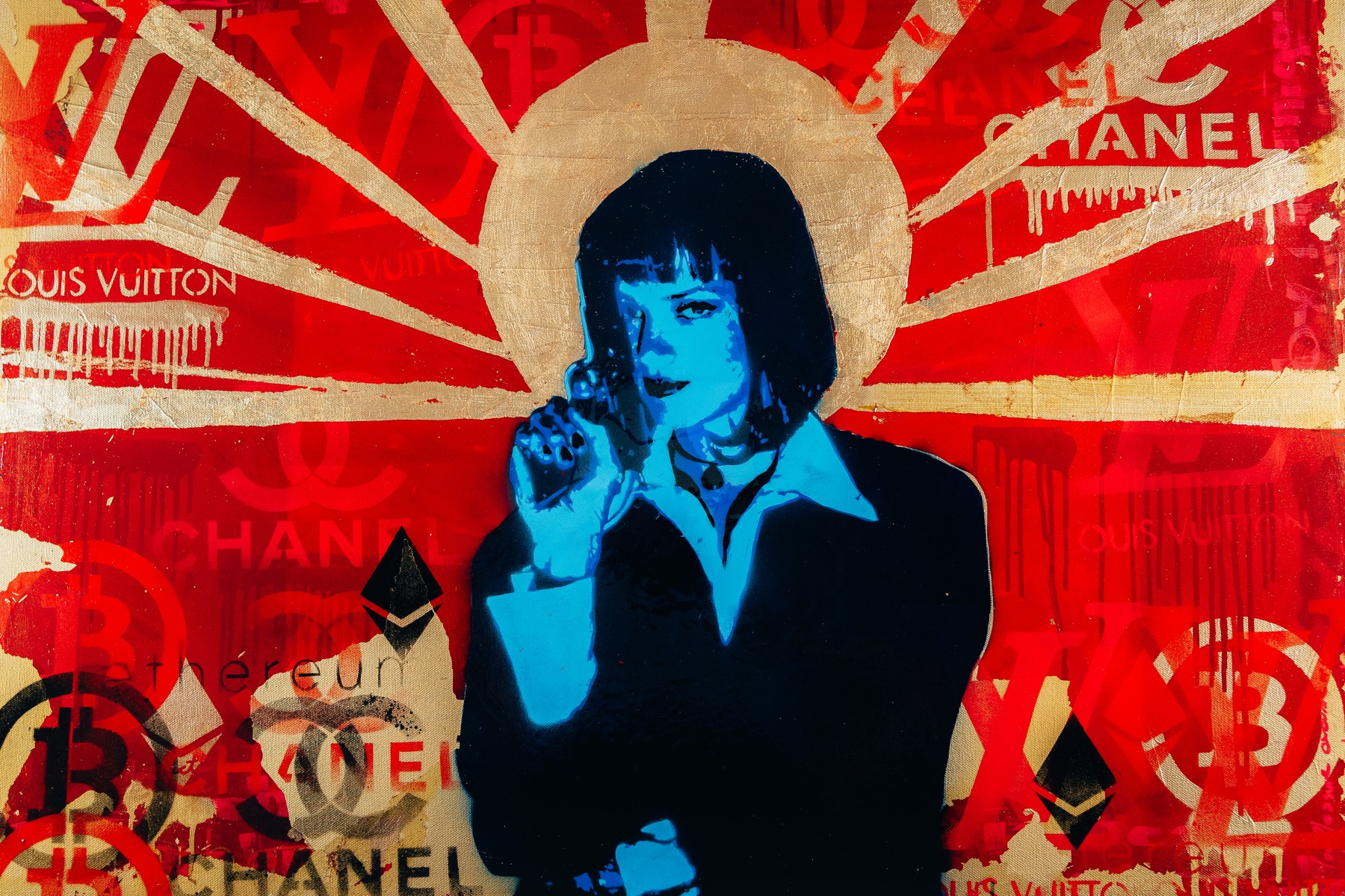 Mia Wallace painting by Hernán González, photographed by Pauli