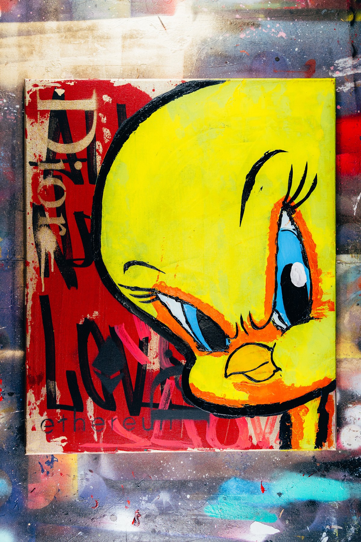 Tweety painting by Hernán González, photographed by Pauli